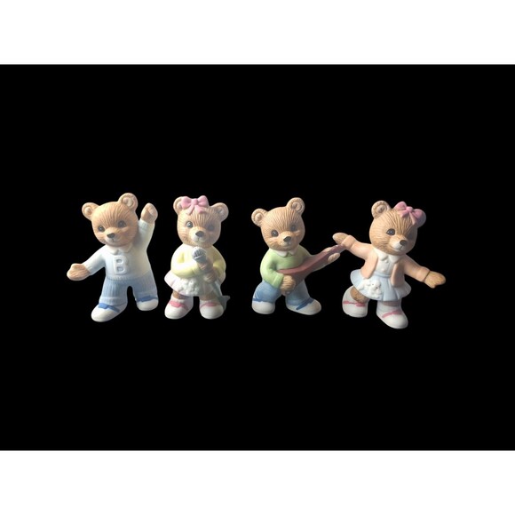 Homeco Sock Hop Dance Porcelain Bear Collection - Picture 1 of 6